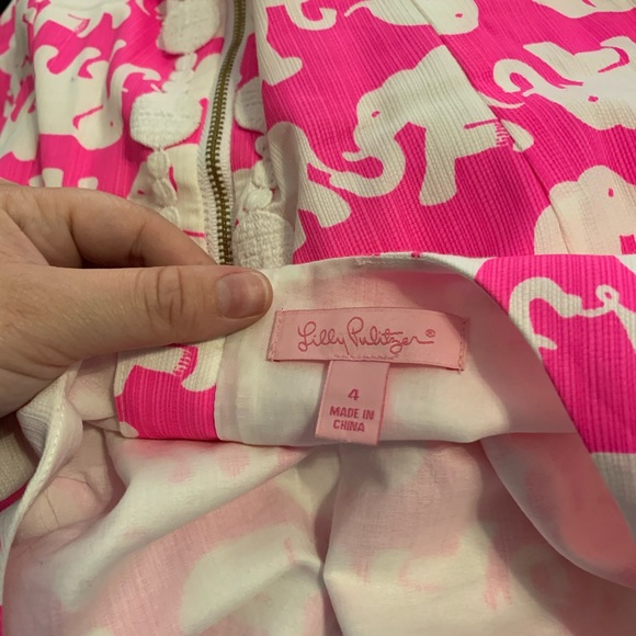 Lily Pulitzer elephant print shift dress - Picture 3 of 3